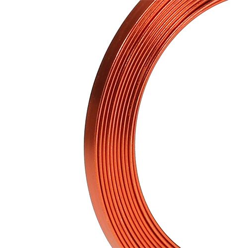 Itens Fio plano de alumínio laranja 5 mm x 1 mm 2,5 m