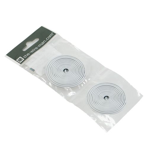 Floristik24 Parafuso de fio de alumínio parafuso de metal branco 2mm 120cm 2pcs
