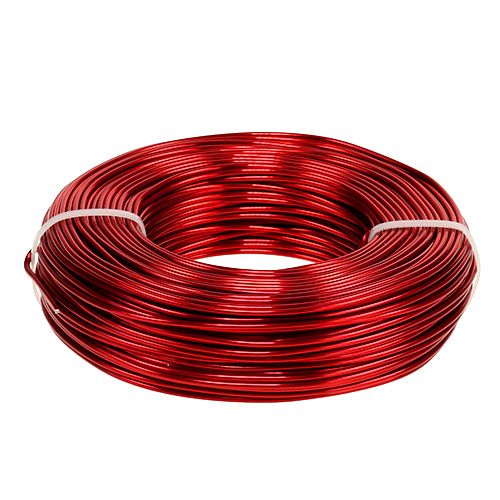 Floristik24 Fio de alumínio Ø2mm 500g 60m vermelho