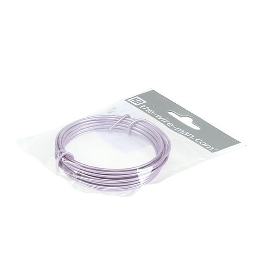 Itens Fio de alumínio 2mm roxo claro 3m