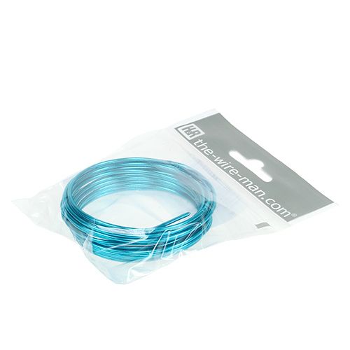 Itens Fio de alumínio 2mm turquesa 3m