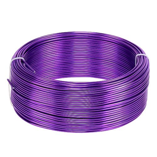 Floristik24 Fio de alumínio roxo Ø2mm 500g (60m)
