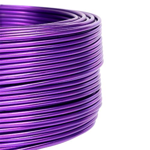 Floristik24 Fio de alumínio roxo Ø2mm 500g (60m)