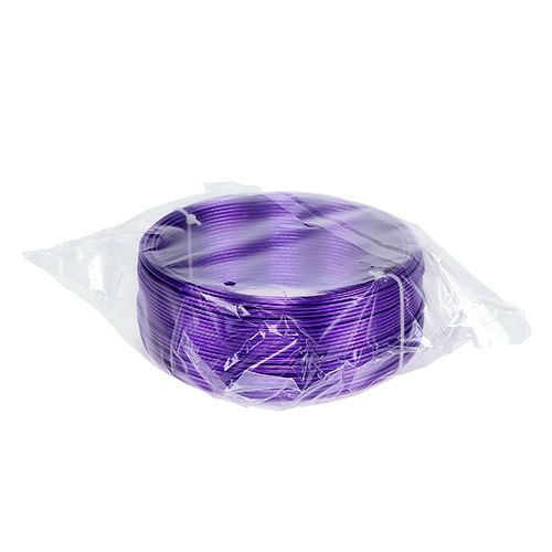 Floristik24 Fio de alumínio roxo Ø2mm 500g (60m)