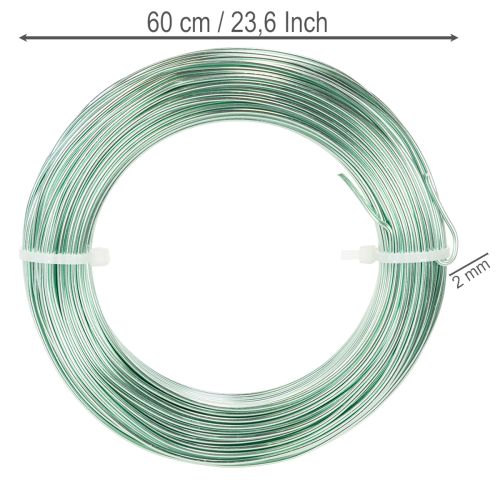 Fio de alumínio decorativo de 2 mm para artesanato, 60 m, 500 g | Floristik24.pt