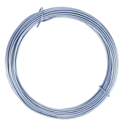 Fio de alumínio azul pastel Ø2mm 12m