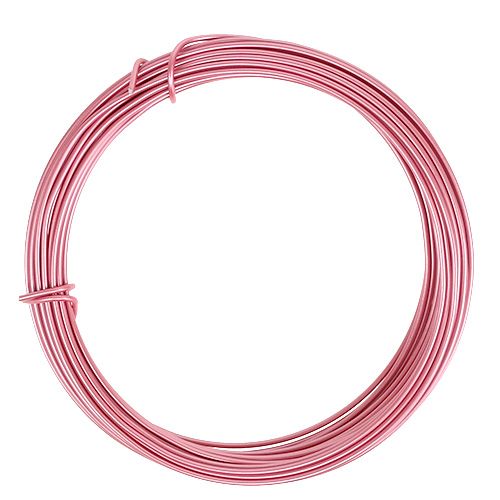 Floristik24 Fio de alumínio rosa Ø2mm 12m