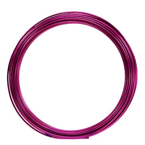 Floristik24 Fio de alumínio 2mm 100g rosa