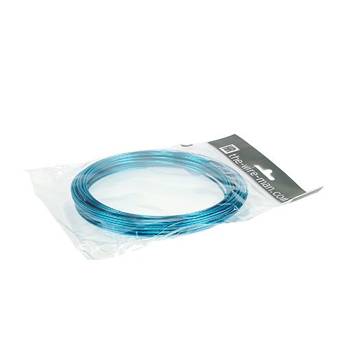 Itens Fio de alumínio 2mm 100g turquesa