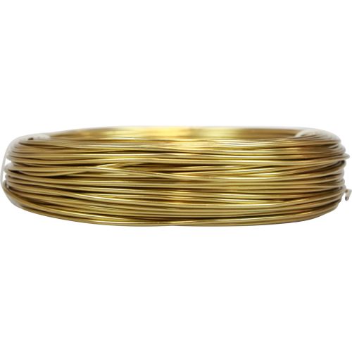 Itens Fio de alumínio dourado 2mm 500g 60m para artesanato e decoração