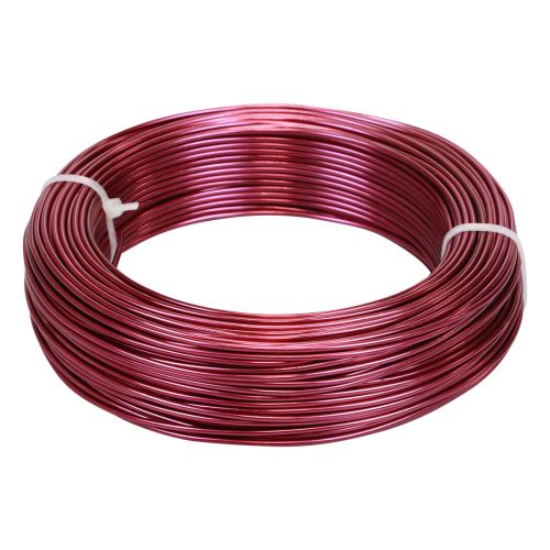 Floristik24 Fio de alumínio Ø2mm 500g 60m rosa