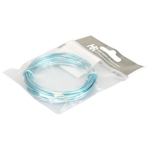 Itens Fio de alumínio 2mm fio de alumínio fio de joalheria azul claro 3m