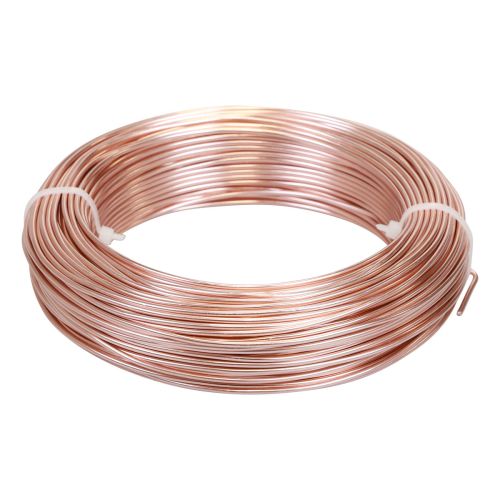 Floristik24 Fio de alumínio fio de alumínio 2mm fio de joalheria ouro rosa 60m 500g