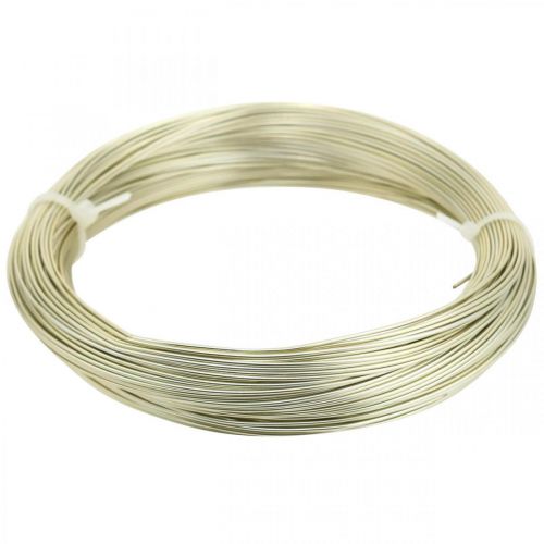 Floristik24 Fio de alumínio Ø1mm fio de joalheria champanhe redondo 120g