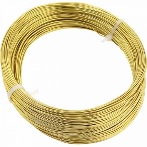 Itens Fio de alumínio Ø1mm fio de ouro decorativo redondo 120g