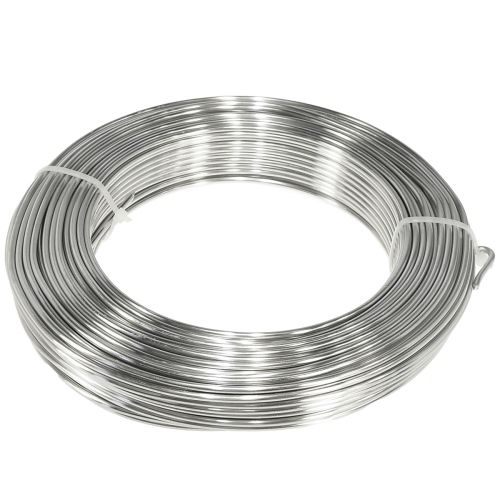 Floristik24 Fio de alumínio fio decorativo fio artesanal prata Ø3mm 1kg