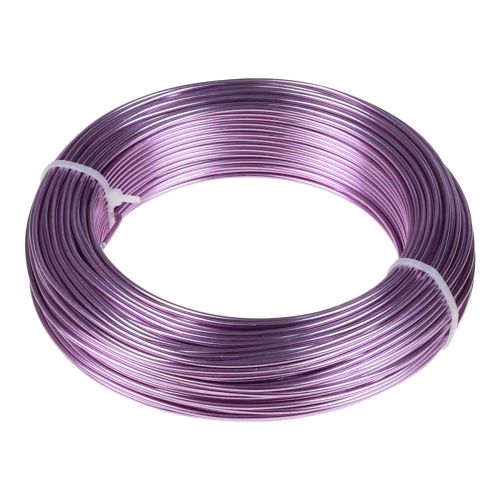 Floristik24 Fio de alumínio roxo Ø2mm fio de joalheria lavanda redondo 500g 60m