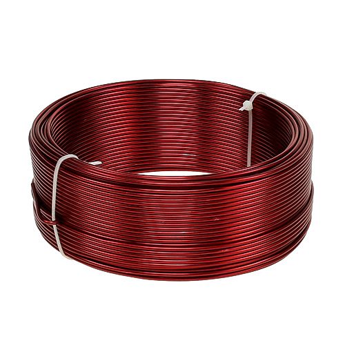 Floristik24 Fio de alumínio vermelho Ø2mm 500g (60m)