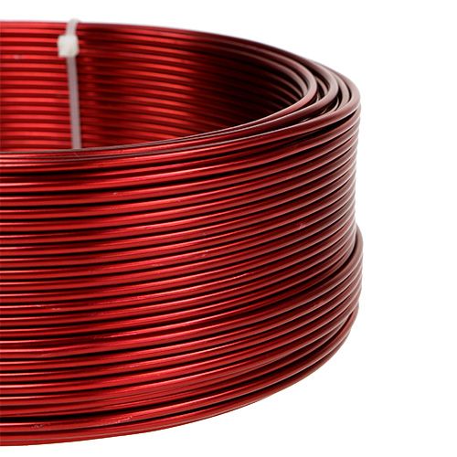 Floristik24 Fio de alumínio vermelho Ø2mm 500g (60m)