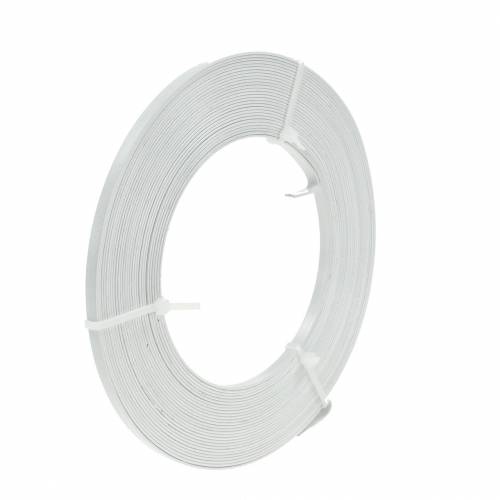 Floristik24 Fio liso de alumínio 5mm 10m fio perolizado branco