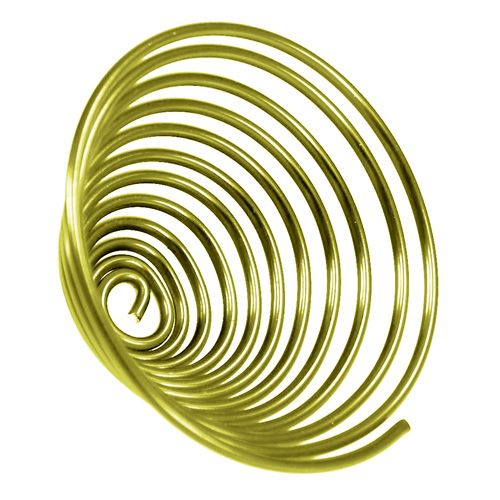 Floristik24 Caracol de alumínio caracol de metal ouro 2mm 120cm 2pcs