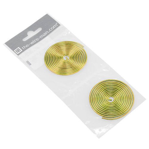 Floristik24 Caracol de alumínio caracol de metal ouro 2mm 120cm 2pcs