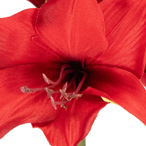 Flor artificial de amarílis vermelha com haste, decoração floral para o Natal, 50 cm | Floristik24.pt