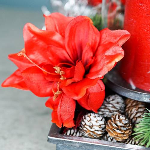 Floristik24 Amaryllis artificial grande vermelho 96,5 cm
