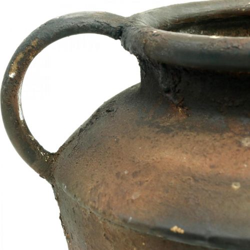 Floristik24 Ânfora antiga olhar para vaso de plantação decoração de jardim de metal Alt.29cm