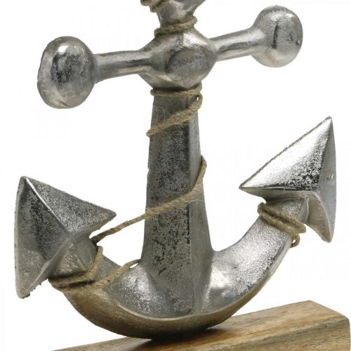Floristik24 Âncora em metal, decoração marítima, decoração marítima náutica prata, cores naturais Alt.32cm