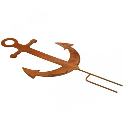 Floristik24 Âncora de encaixe, decoração de jardim marítimo, pátina metálica H48cm