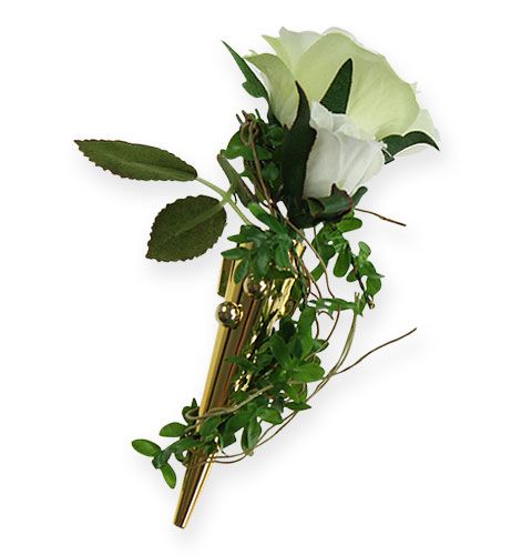 Floristik24 Alfinete de casamento com imã ouro brilhante 7cm