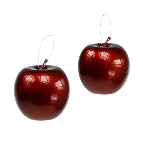 Floristik24 Apple para pendurar Ø7.5cm cobre, brilhante 9pcs