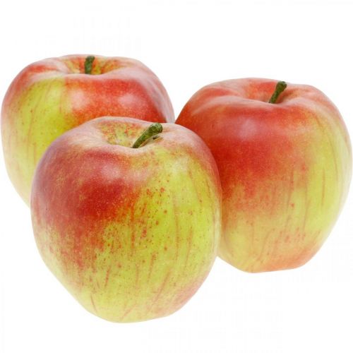 Floristik24 Maçã artificial, fruta decorativa Ø8cm 4pcs