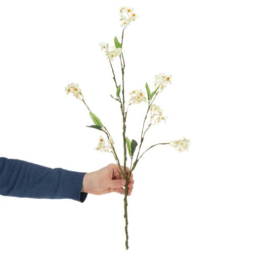 Itens Ramo de flor de macieira, ramo de flor artificial, branco, 65 cm, 1 peça