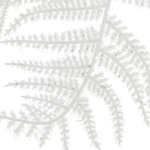 Floristik24 Espargos artificiais espargos samambaia brilho branco decoração de inverno 105cm