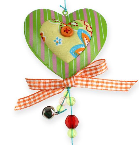 Floristik24 Corações de tecido decorativo para pendurar 80cm