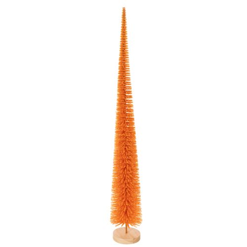 Árvore de Natal artificial decorativa sobre base de madeira, 60 cm