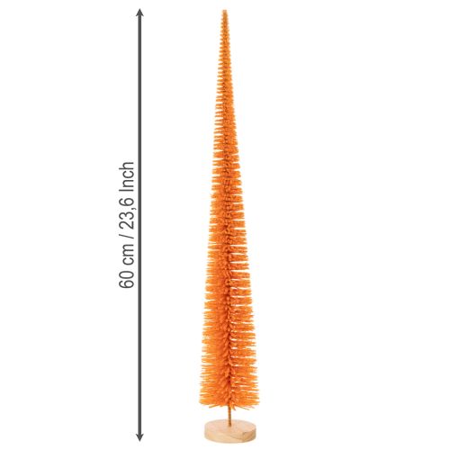 Árvore de Natal artificial decorativa sobre base de madeira, 60 cm | Floristik24.pt