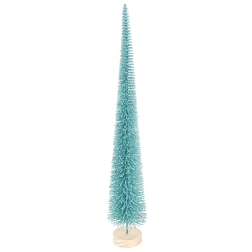 Árvore de Natal artificial, esguia, com base de madeira, 40 cm
