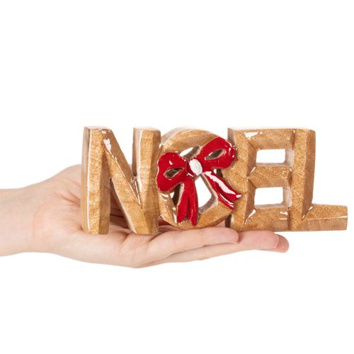 Letras "Noel" com laço, decoração de Natal, 18 cm | Floristik24.pt