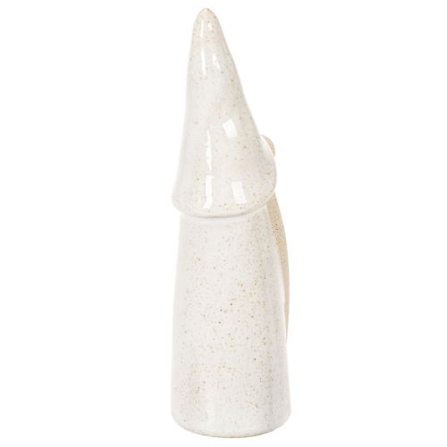 Conjunto de 3 estatuetas decorativas de gnomos, em cerâmica clara, estilo escandinavo, 18 cm. | Floristik24.pt