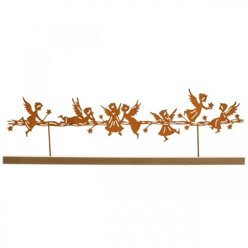 Floristik24 Decoração de mesa Natal anjo suporte de metal grelha 50 × 17cm