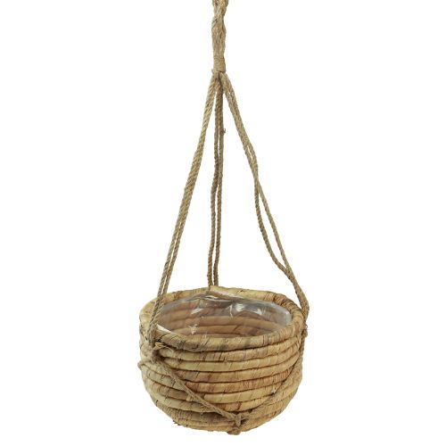 Floristik24 Cesto para pendurar aguapé natural 25/31cm conjunto de 2