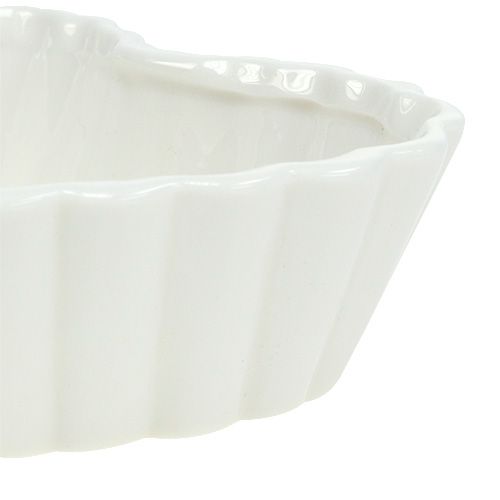 Floristik24 Forma de assar coração branco 16cm 2pcs
