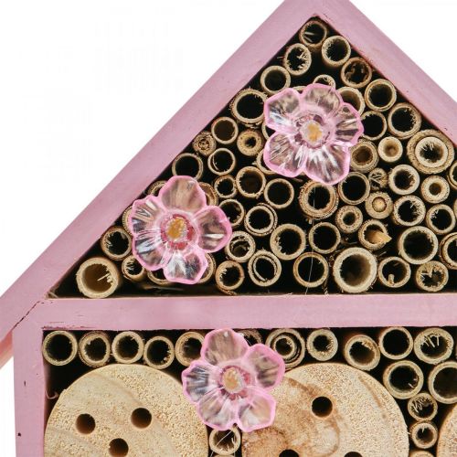 Itens Decoração de varanda hotel inseto casa inseto solar rosa 23x24cm