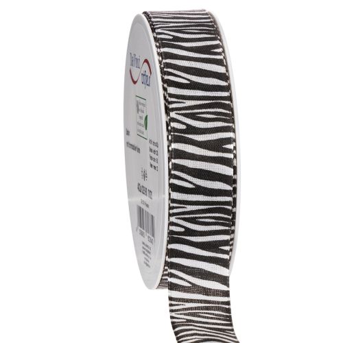 Fita para presentes com estampa de zebra, 25 mm de largura, 20 m de comprimento. comprar | Floristik24.pt
