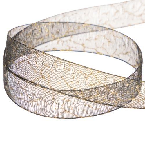 Fita decorativa, fita de organza transparente para decoração de mesa, 15 mm de largura, 20 m de comprimento. | Floristik24.pt