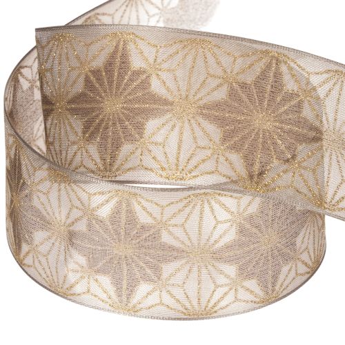 Fita decorativa com estrelas, fita para presentes com borda dimensionalmente estável, 40 mm de largura, 20 m de comprimento. | Floristik24.pt