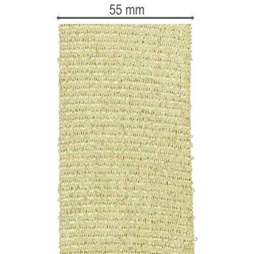 Fita decorativa com glitter, fita larga para embrulho de presentes, 55 mm de largura, 15 m de comprimento. | Floristik24.pt